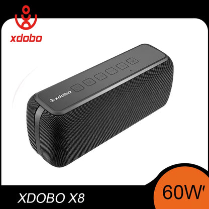 Experience Powerful Sound Anywhere with the X8 60W Waterproof Portable Bluetooth Speakers - TWS Function & Long-Lasting Battery Life!
