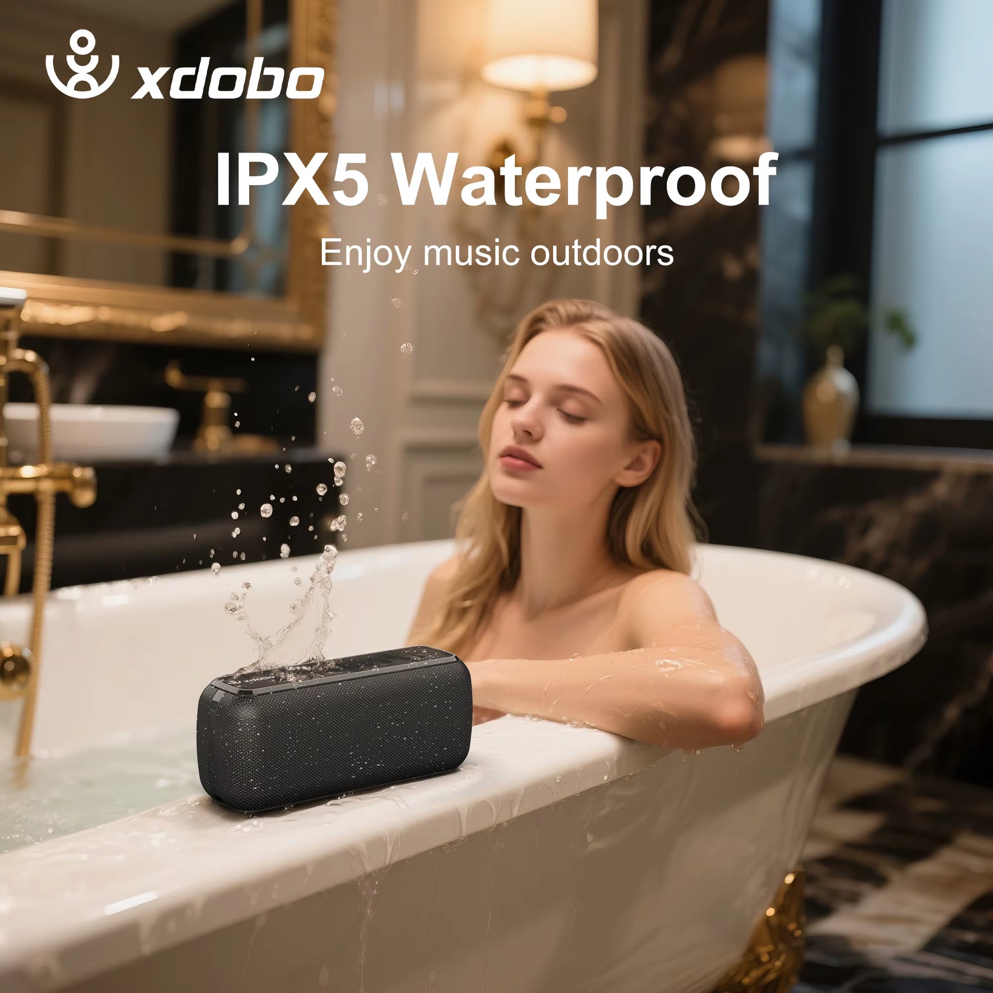 Experience Powerful Sound Anywhere with the X8 60W Waterproof Portable Bluetooth Speakers - TWS Function & Long-Lasting Battery Life!